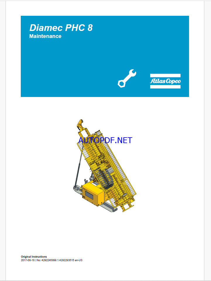 Atlas Copco Diamec PHC 8 Maintenance Manual