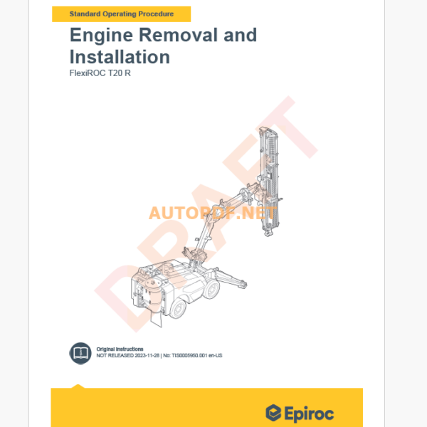 Epiroc FlexiROC T20 R Component Removal and Installation Instructions