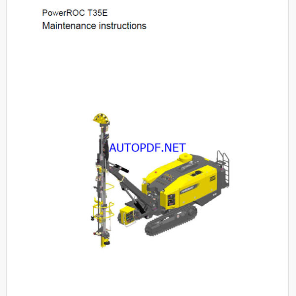 Atlas Copco PowerROC T35E Maintenance Manual