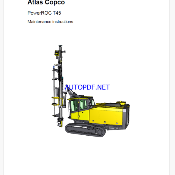 Atlas Copco PowerROC T45 Maintenance Manual