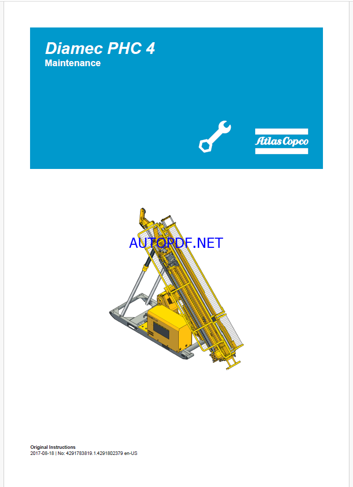 Atlas Copco Diamec PHC 4 Maintenance Manual