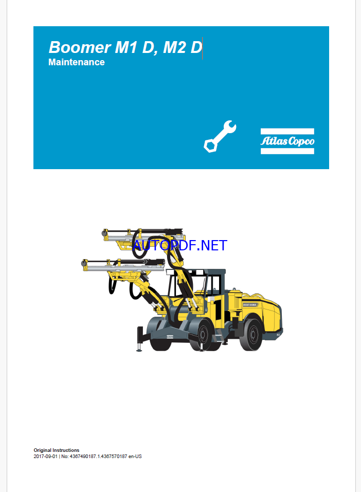 Atlas Copco Boomer M1 D, M2 D Maintenance Manual