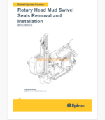 Epiroc IBH10 II Blast Hole Drills Component Removal and Installation Instructions