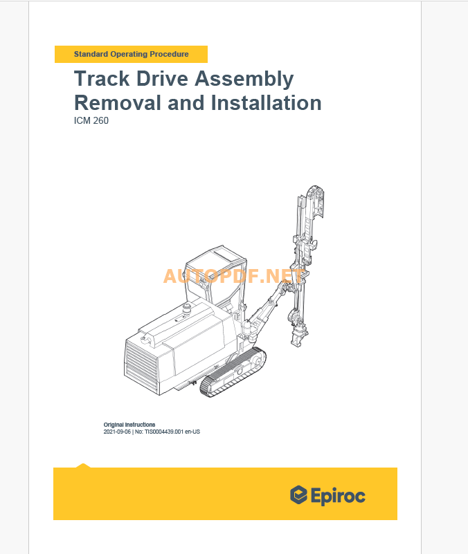 Epiroc ICM 260,Component Removal and Installation Instructions