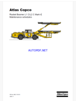 Atlas Copco Rocket Boomer L1 C/L2 C Mark 4 Maintenance Manual