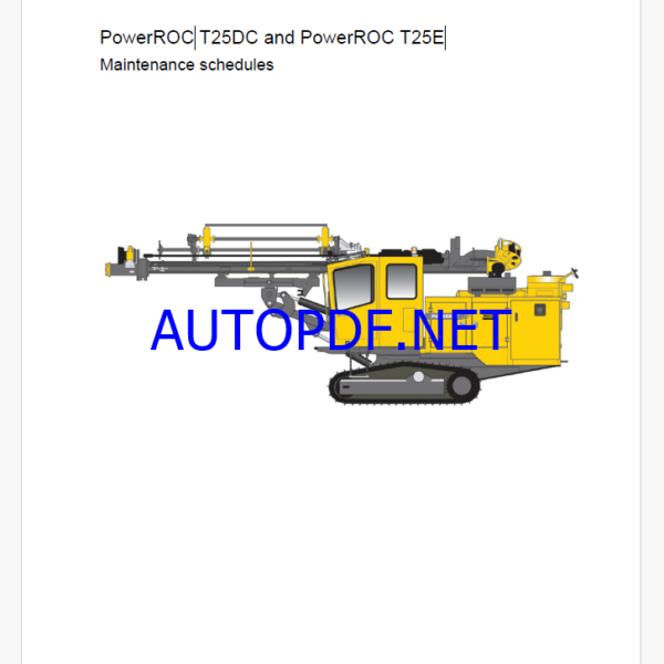 Atlas Copco PowerROC T25DC and PowerROC T25E Maintenance Manual