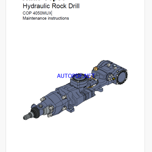 Atlas Copco Hydraulic Rock Drill COP 4050MUX Maintenance Manual