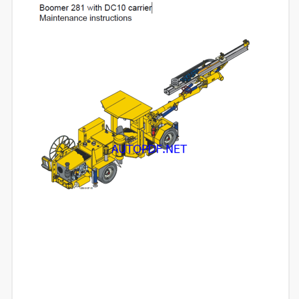 Atlas Copco Boomer 281 with DC10 carrier Maintenance Manual