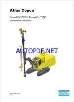 Atlas Copco PowerROC T25DC PowerROC T25E Maintenance Manual