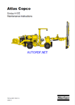 Atlas Copco Simba H157 Maintenance Manual