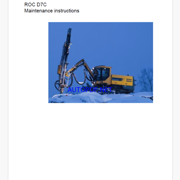 Atlas Copco ROC D7C Maintenance Manual