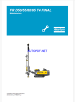 Atlas Copco FR D50/55/60/65 T4 FINAL Maintenance Manual