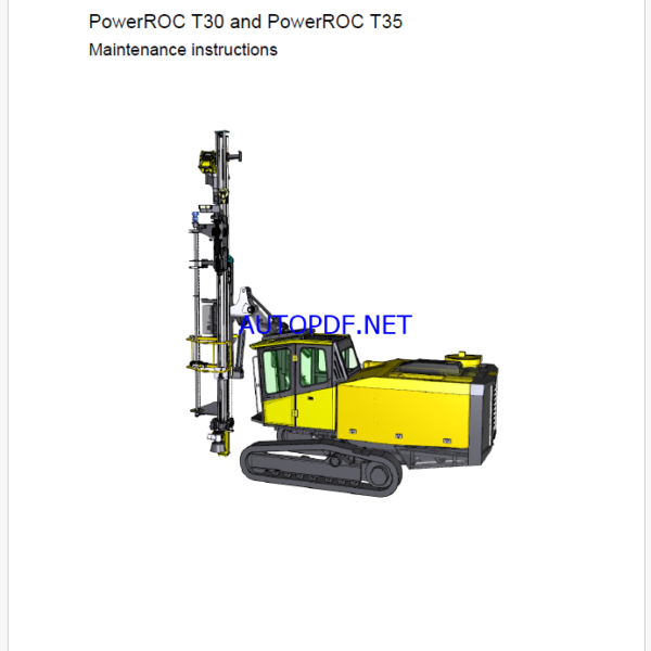 Atlas Copco PowerROC T30 and PowerROC T35 Maintenance Manual