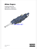 Atlas Copco Hydraulic Rock Drill COP 2560 + Version F Maintenance Manual