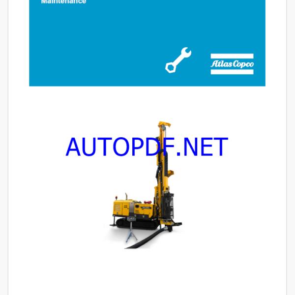 Atlas Copco WELLDRILL 3062 Maintenance Manual