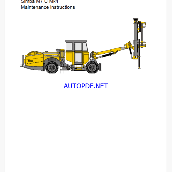 Atlas Copco Simba M7 C Mk4 Maintenance Manual