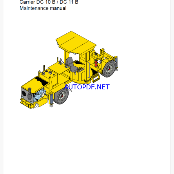 Atlas Copco Carrier DC 10 B / DC 11 B Maintenance Manual