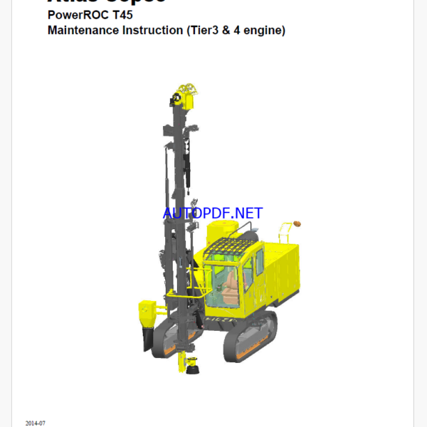 Atlas Copco PowerROC T45 Maintenance Manual