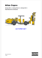 Atlas Copco Simba M2 C, Simba M/L3 C, Simba M4 C Maintenance Manual