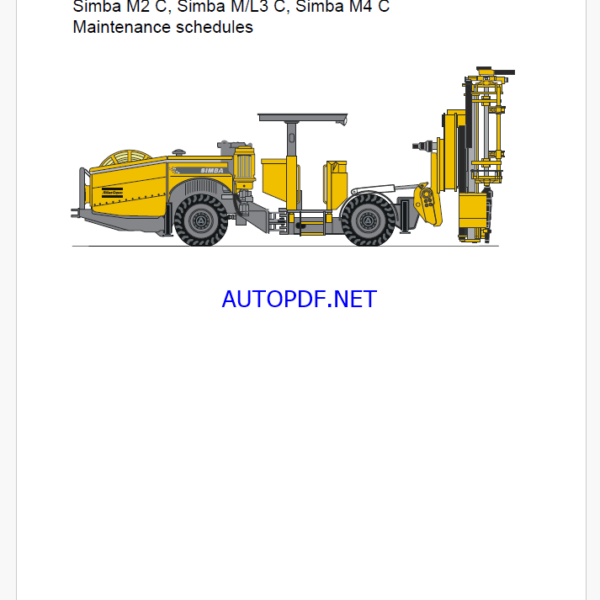 Atlas Copco Simba M2 C, Simba M/L3 C, Simba M4 C Maintenance Manual