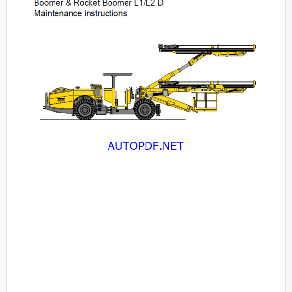 Atlas Copco Boomer & Rocket Boomer L1/L2 D Maintenance Manual