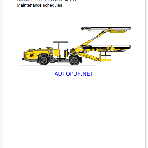 Atlas Copco Boomer L1 D, L2 D and ML2 D Maintenance Manual