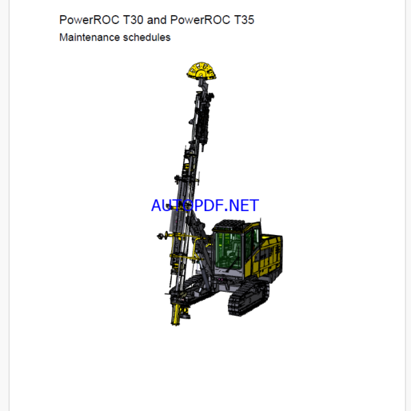 Atlas Copco PowerROC T30 and PowerROC T35 Maintenance Manual