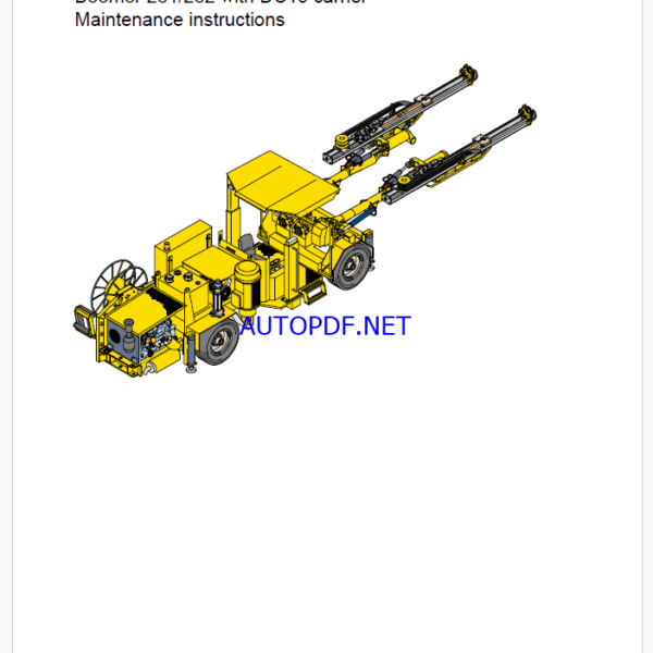 Atlas Copco Boomer 281/282 with DC15 carrier Maintenance Manual