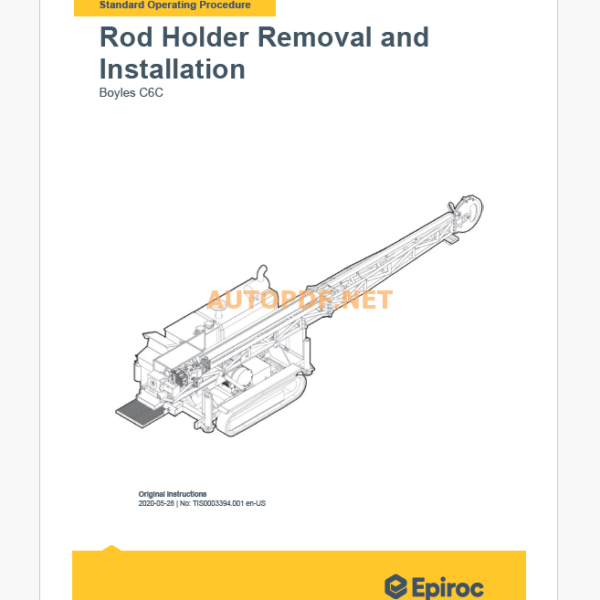 Epiroc Boyles C6C Component Removal and Installation Instructions