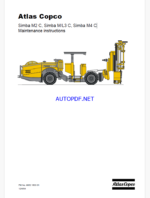 Atlas Copco Simba M2 C, Simba M/L3 C, Simba M4 C Maintenance Manual