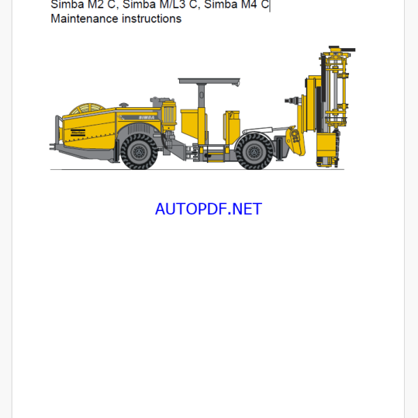 Atlas Copco Simba M2 C, Simba M/L3 C, Simba M4 C Maintenance Manual