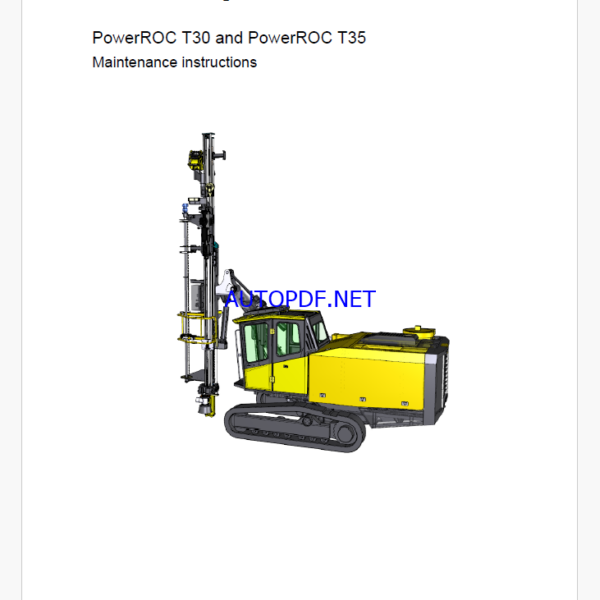 Atlas Copco PowerROC T30 and PowerROC T35 Maintenance Manual