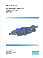 Atlas Copco Hydraulic Rock drills COP 1638 Maintenance Manual