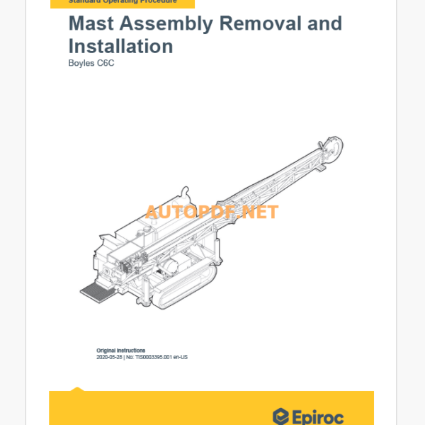 Epiroc Boyles C6C Component Removal and Installation Instructions