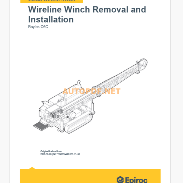 Epiroc Boyles C6C Component Removal and Installation Instructions