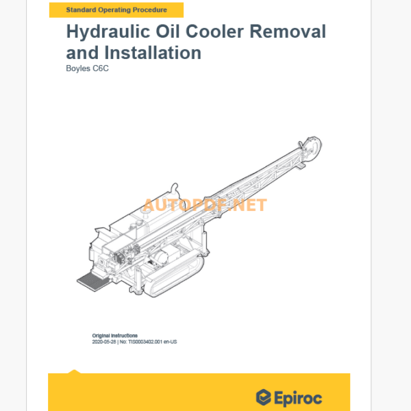 Epiroc Boyles C6C Component Removal and Installation Instructions