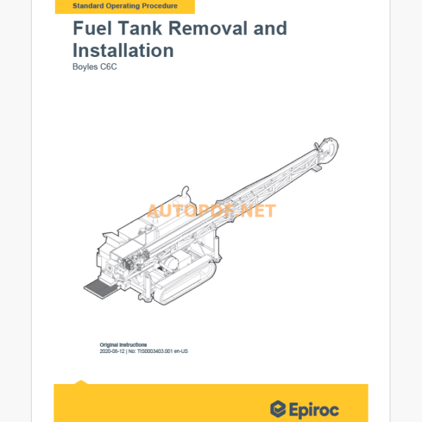 Epiroc Boyles C6C Component Removal and Installation Instructions