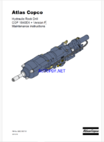 Atlas Copco Hydraulic Rock Drill COP 1840EX + Version F Maintenance Manual
