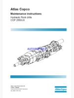 Atlas Copco Hydraulic Rock drills COP 2550UX Maintenance Manual