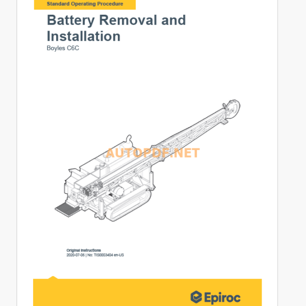 Epiroc Boyles C6C Component Removal and Installation Instructions