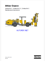 Atlas Copco Simba M2 C, Simba M/L3 C, Simba M4 C Maintenance Manual