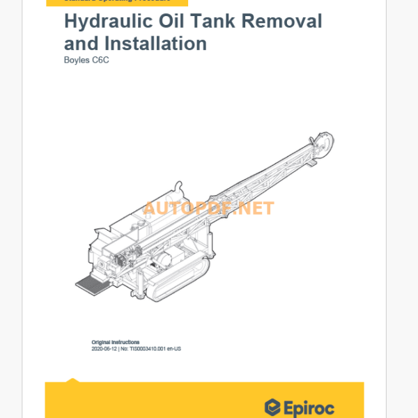 Epiroc Boyles C6C Component Removal and Installation Instructions