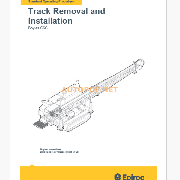 Epiroc Boyles C6C Component Removal and Installation Instructions