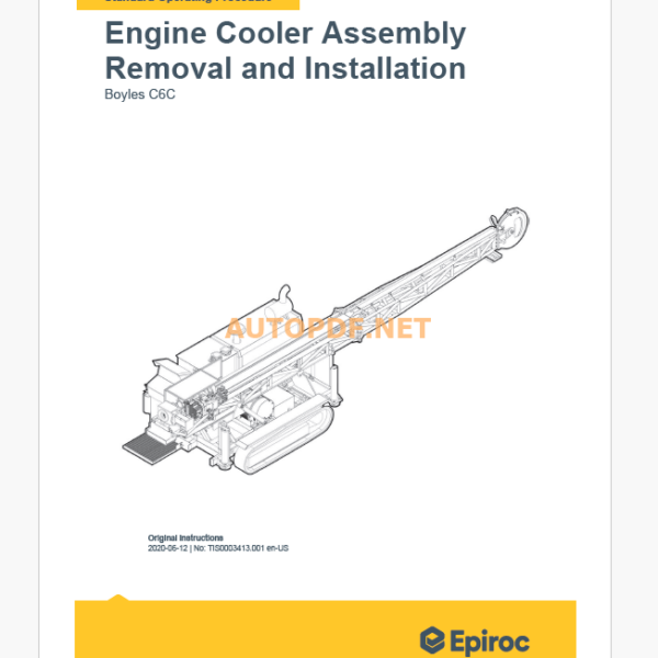 Epiroc Boyles C6C Component Removal and Installation Instructions