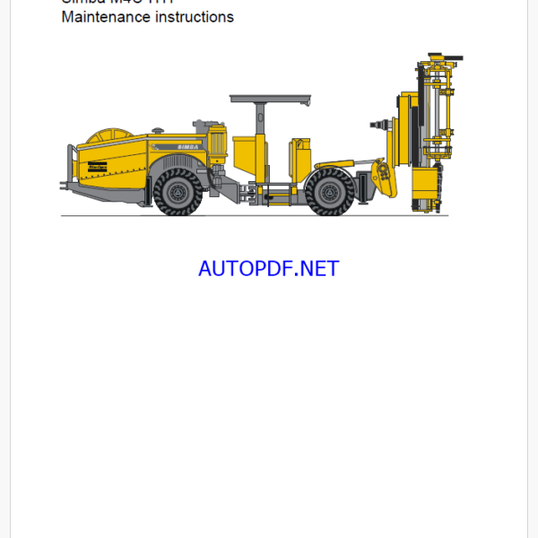 Atlas Copco Simba M4C-ITH Maintenance Manual