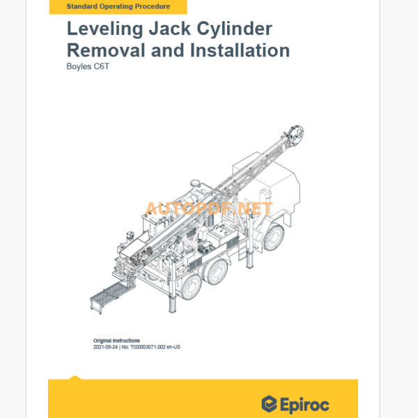 Epiroc Boyles C6T Component Removal and Installation Instructions