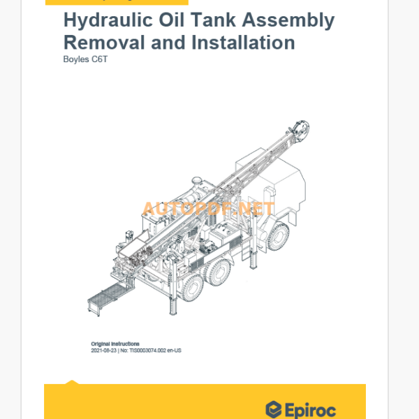 Epiroc Boyles C6T Component Removal and Installation Instructions