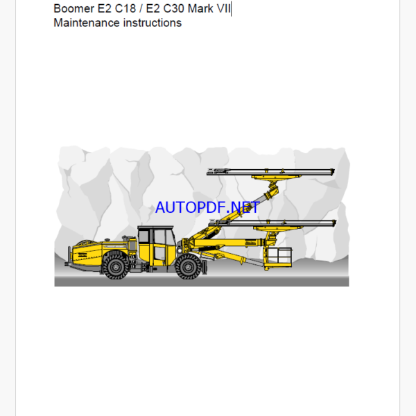 Atlas Copco Boomer E2 C18 / E2 C30 Mark VII Maintenance Manual