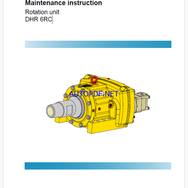 Atlas Copco Rotation unit DHR 6RC Maintenance Manual