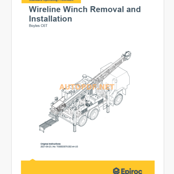 Epiroc Boyles C6T Component Removal and Installation Instructions